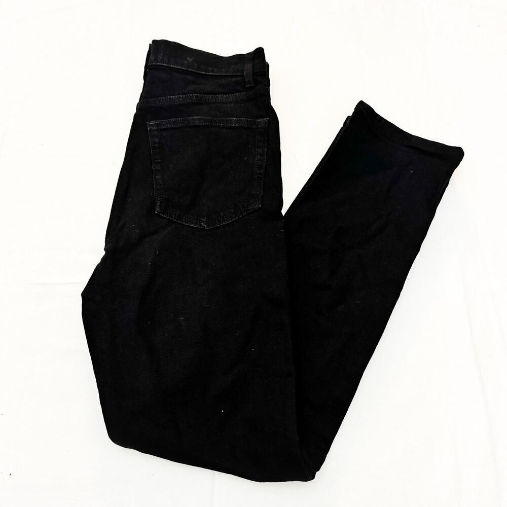 Reformation Liza Ultra High Rise Straight Jeans Black Dark Wash Size 26 - Picture 8 of 8